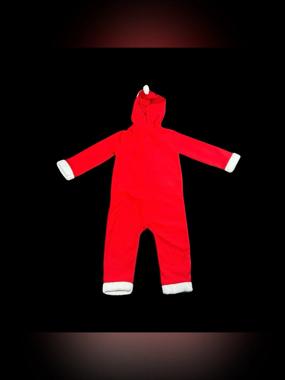 Carter’s Baby 24M Santa Claus Fleece Jumpsuit Christmas Costume Hooded Romper